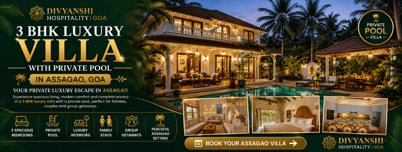 3 BHK Villa with Private Pool in Assagao